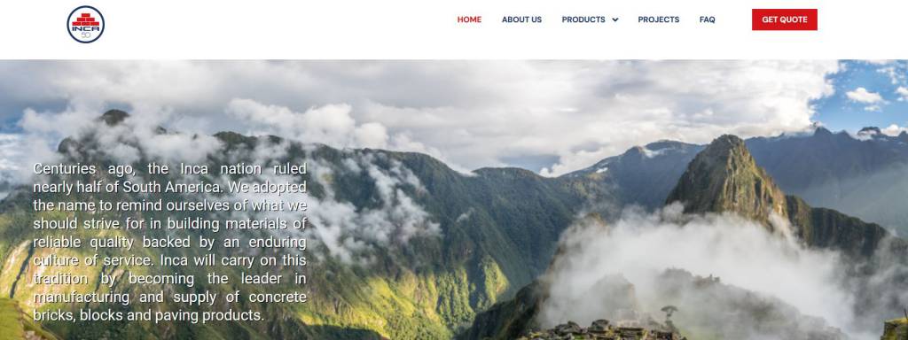 Inca Website by MCor design