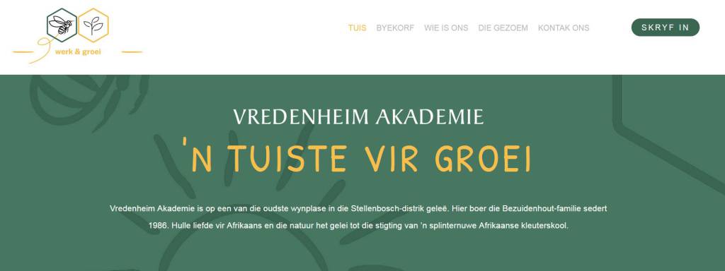 Vredenheim website by MCor